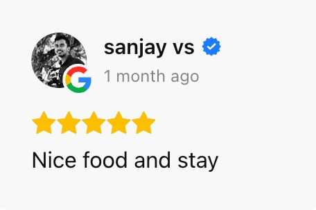 Nice food and stay